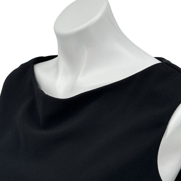 Lawrence Kurtz Sleeveless Top Black Evening SZ 12 Women's Closet Staple Back Zip - Picture 6 of 10